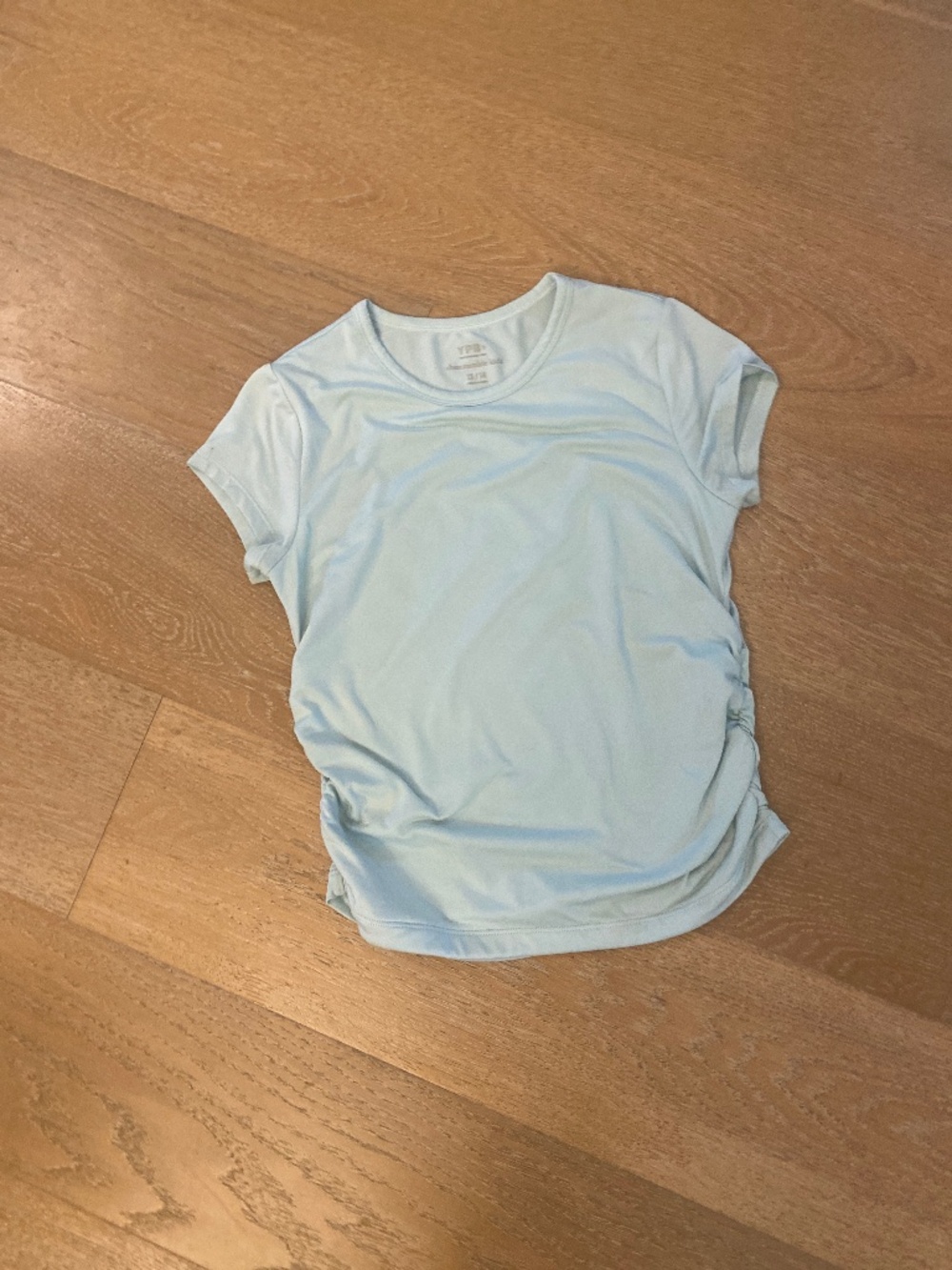 Abercrombie teal side crimped t-shirt